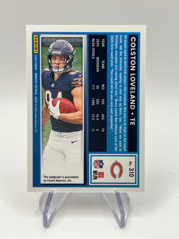 2025 Donruss Colston Loveland Orange Auto #310