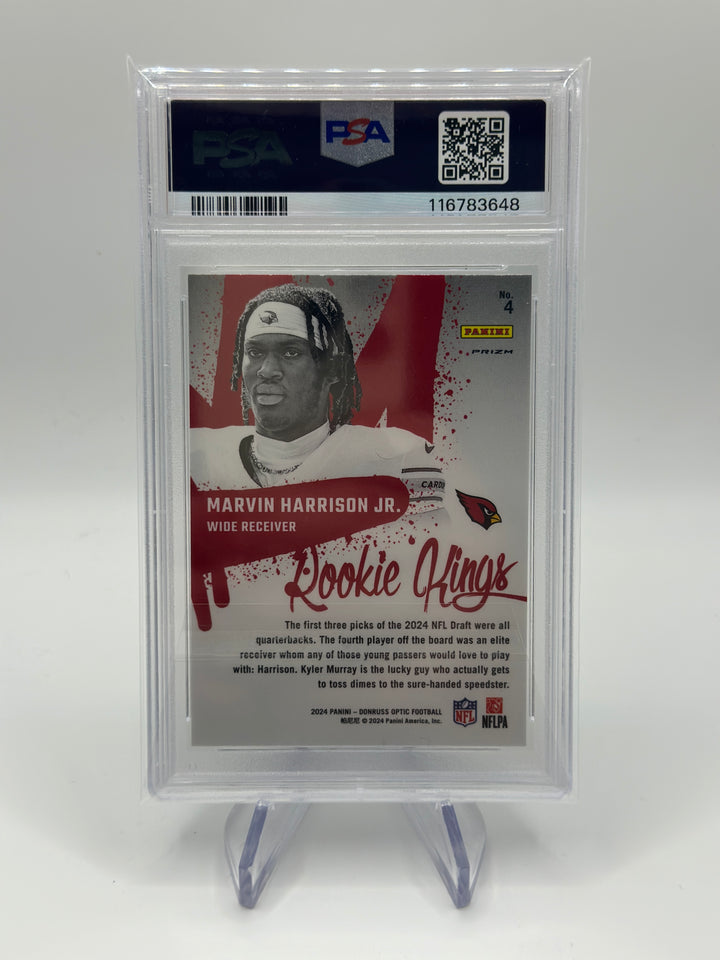 2024 Optic Marvin Harrison Jr. Rookie Kings #4 PSA 9