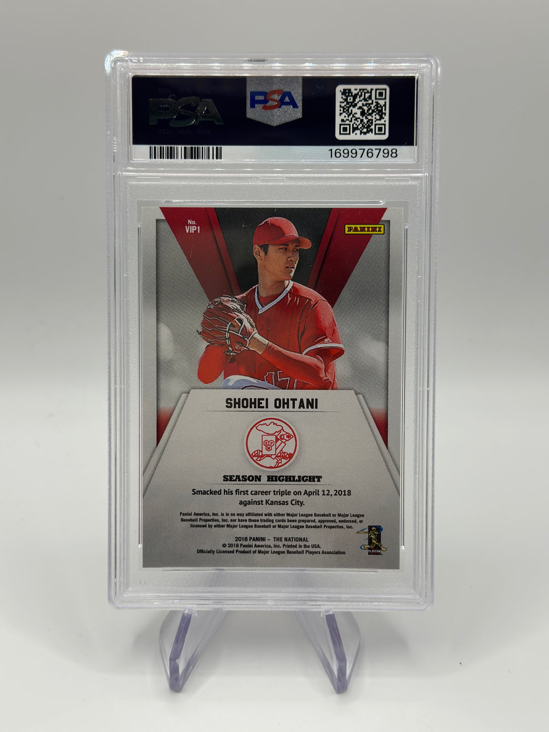 2018 Panini National Convention VIP Shohei Ohtani Rookie #VIP1 PSA 10