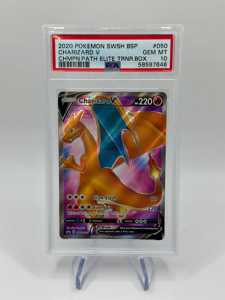 2020 Pokémon SWSH Charizard V SWSH050 PSA 10