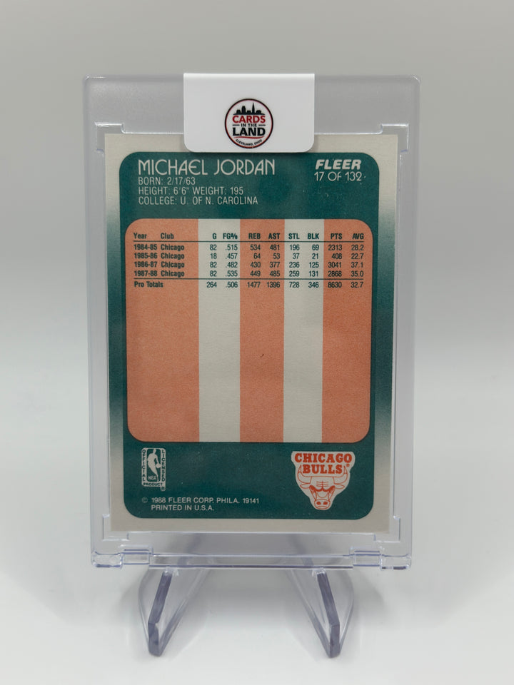 1988 Fleer Michael Jordan Base Set #17 Chicago Bulls