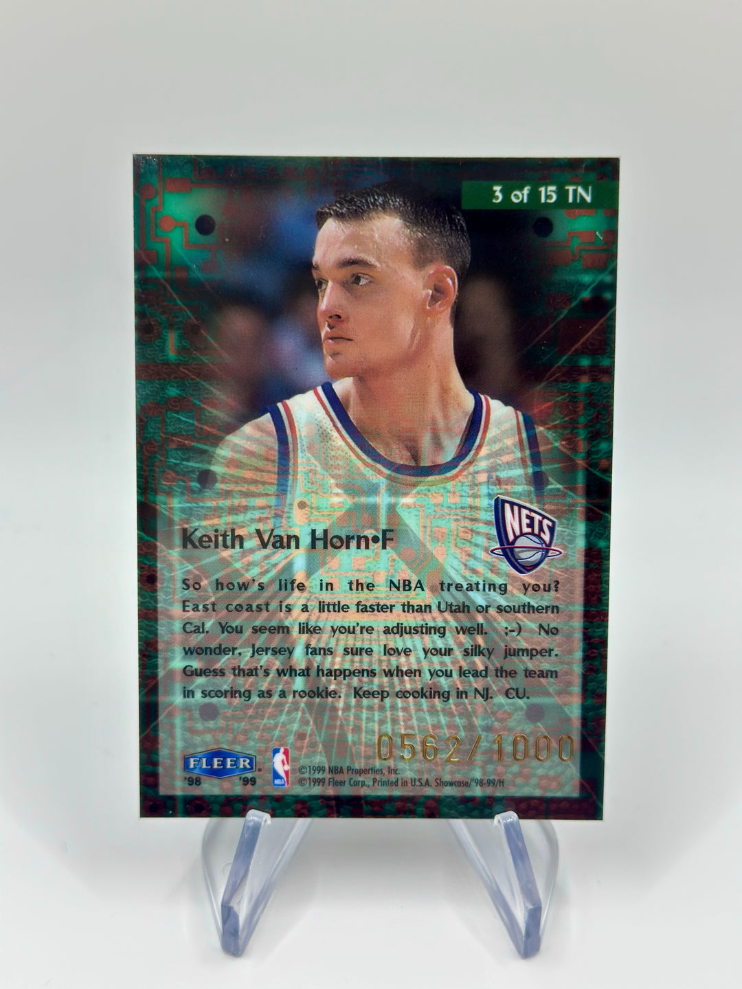 1998-99 Flair Showcase Keith Van Horn Takeit2.Net #3 /1000 Nets 90’s Insert
