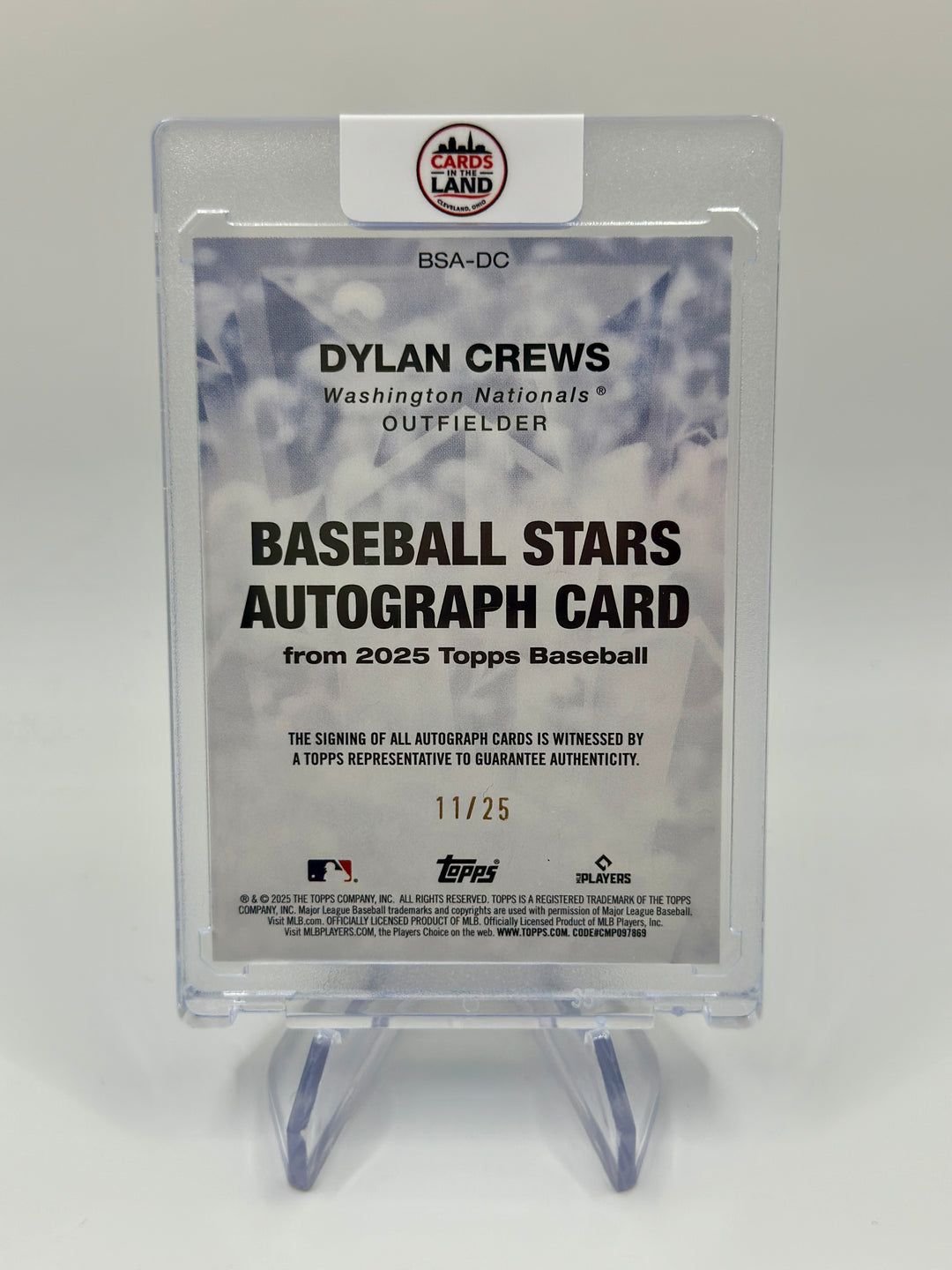 2025 Topps Dylan Crews Baseball Stars Auto /25 #BSA-DC