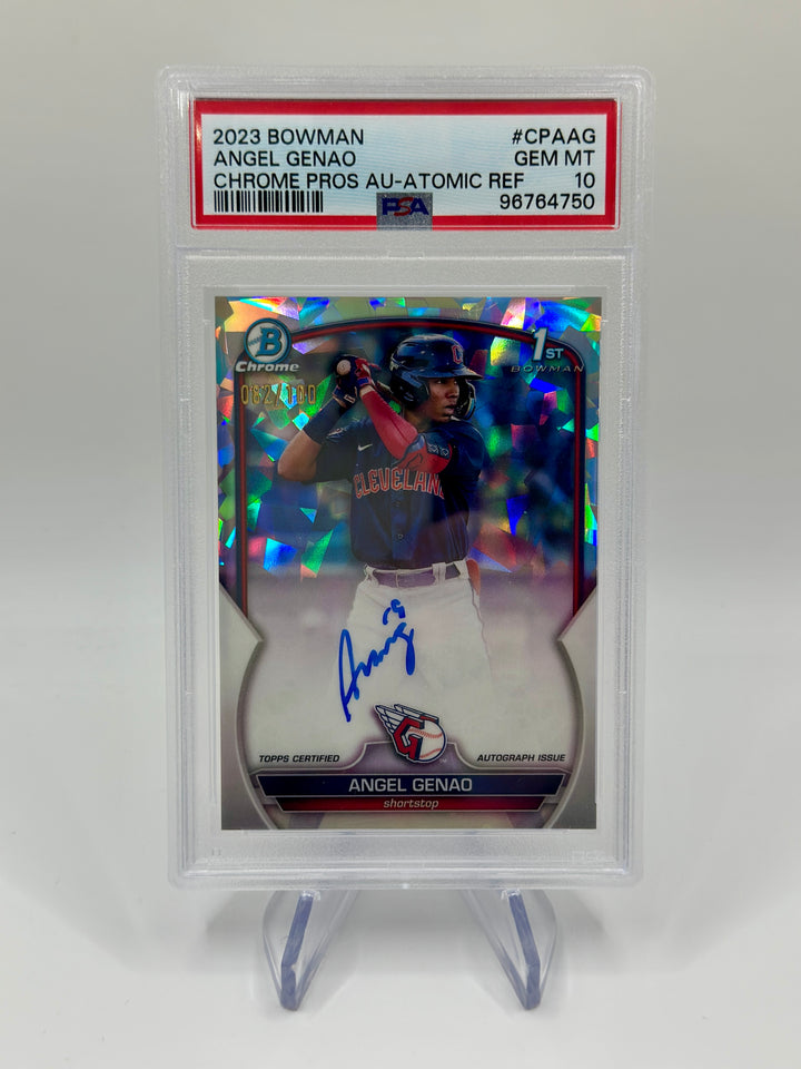 2023 Bowman Chrome Angel Genao 1st Auto /100 #CPAAG PSA 10