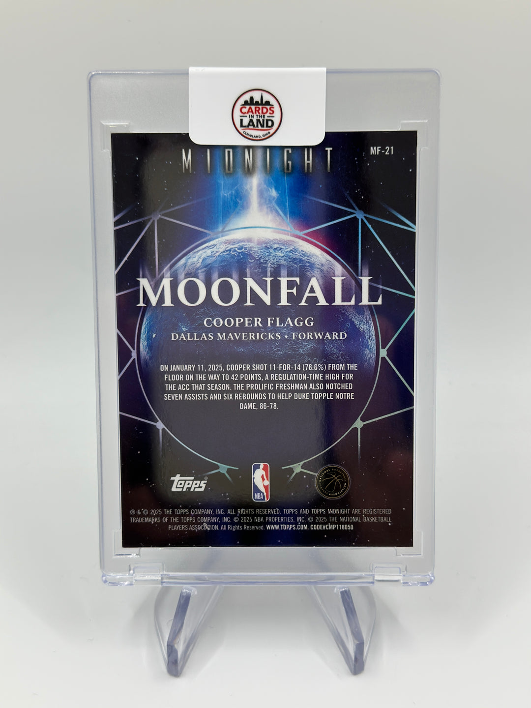 2025 Topps Midnight Cooper Flagg Moonfall #MF-21