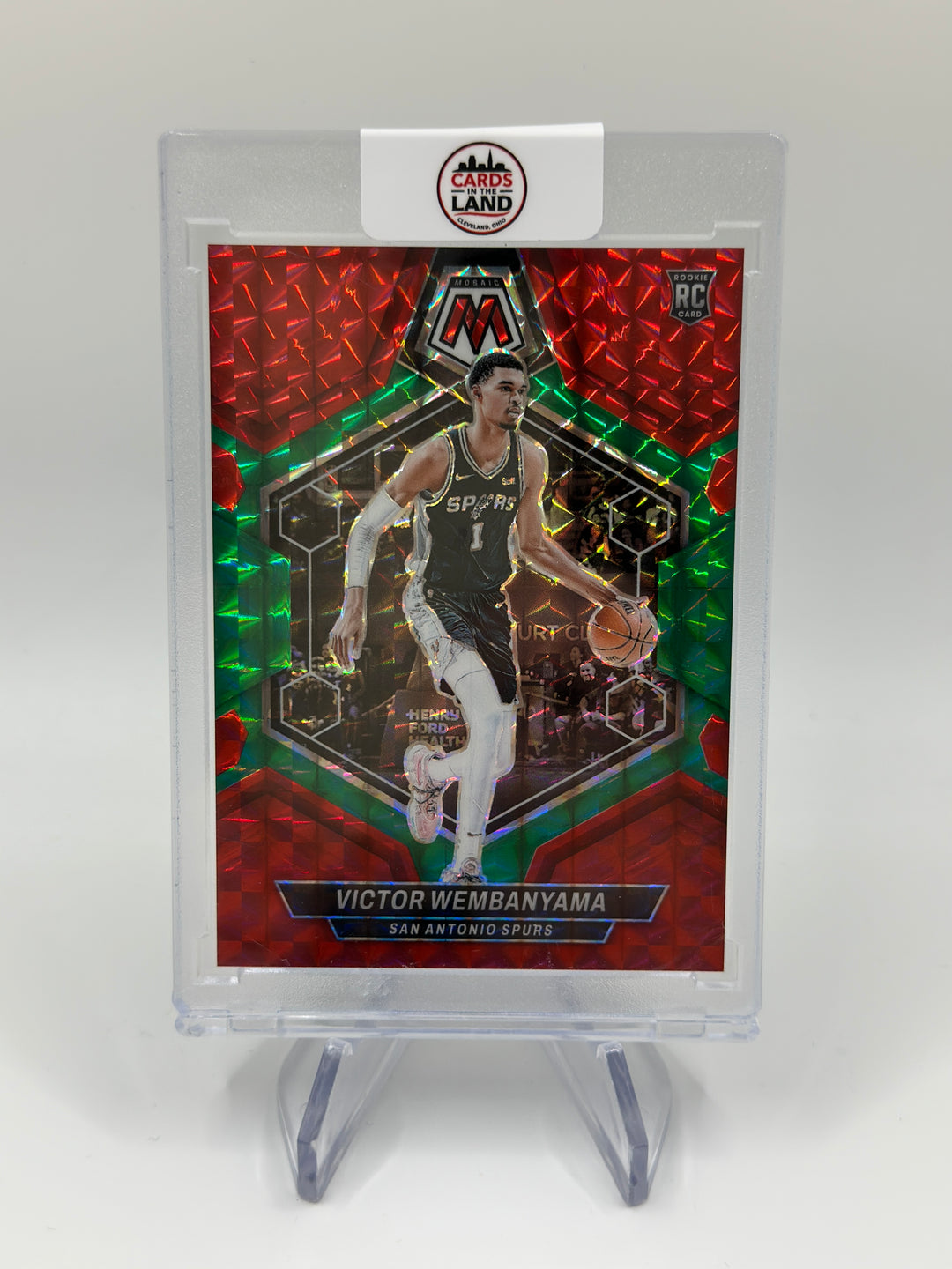 2023-24 Panini Mosaic Victor Wembanyama RC #238 Choice Red & Green Mosaic