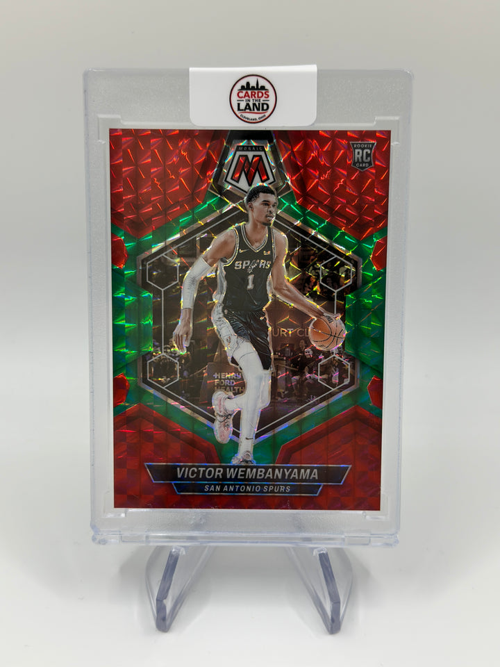 2023-24 Panini Mosaic Victor Wembanyama RC #238 Choice Red & Green Mosaic