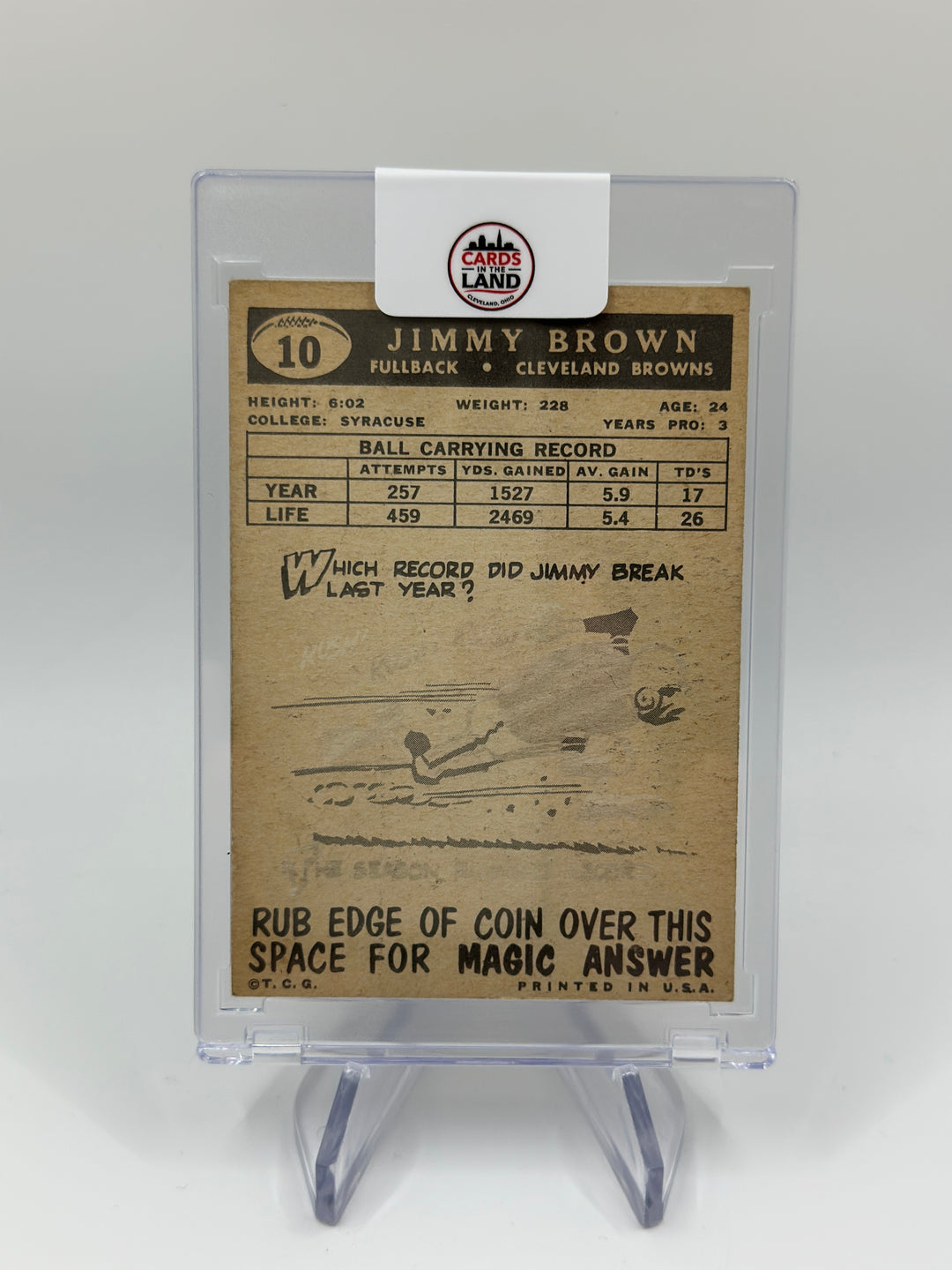 1959 Topps Jimmy Brown #10 Browns