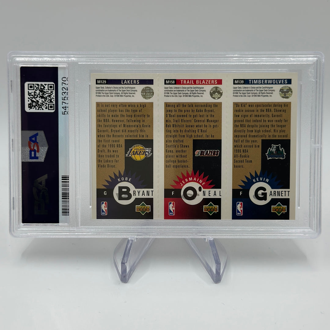 1996 UD Collectors Choice K. Bryant K. Garnett J. O'Neal Mini II PSA 8