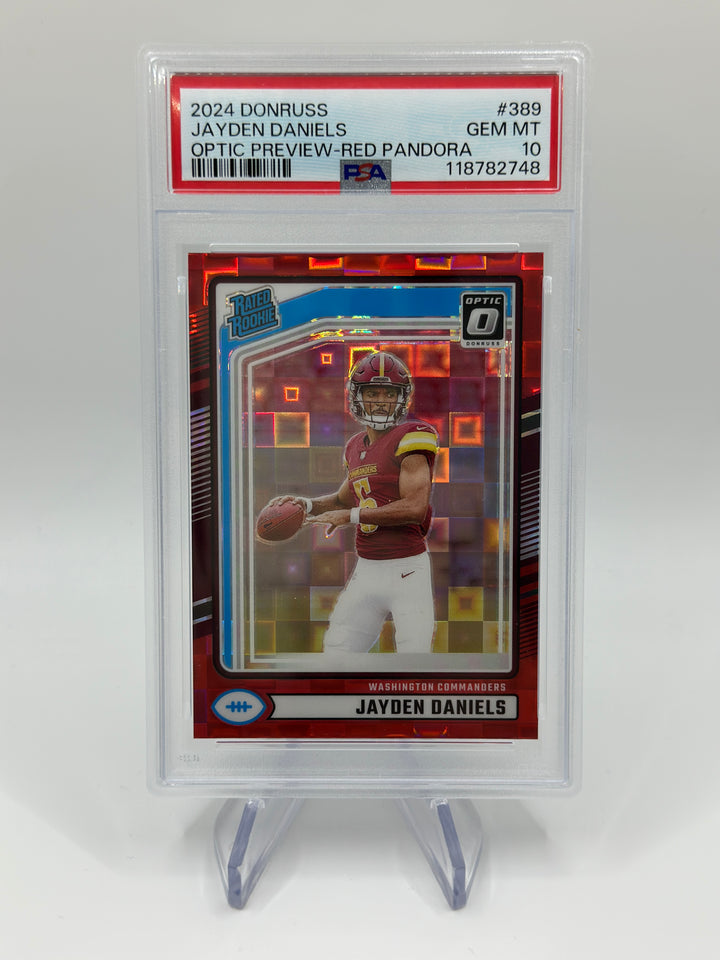 2024 Donruss Optic Jayden Daniels Red Pandora #389 PSA 10