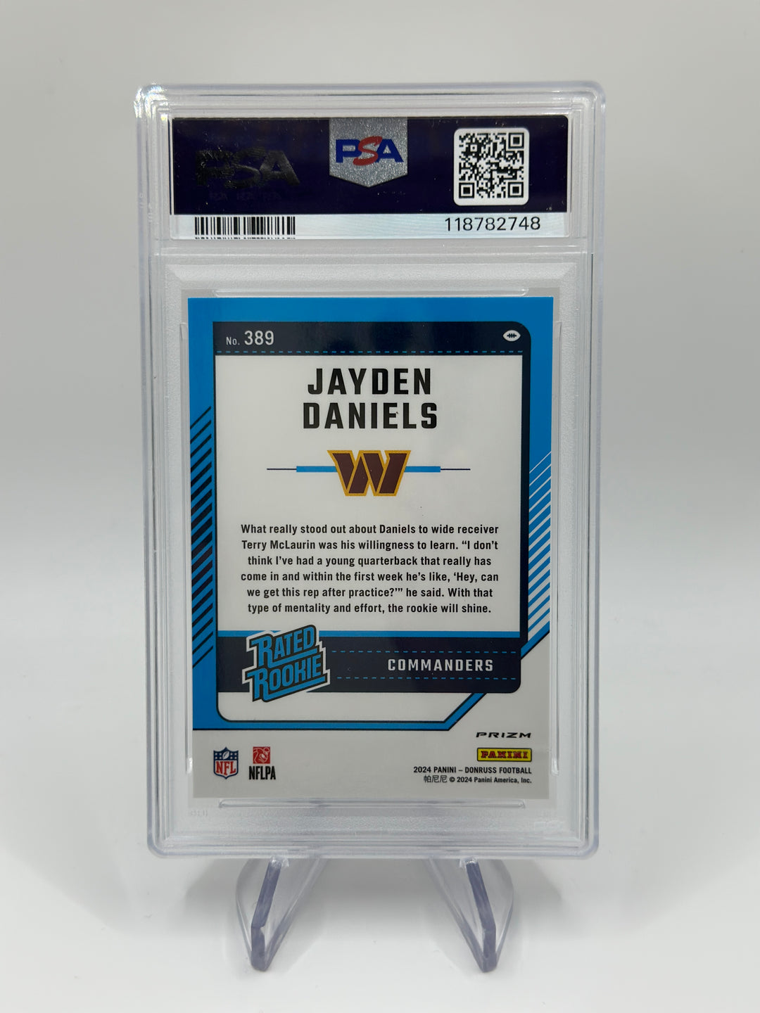 2024 Donruss Optic Jayden Daniels Red Pandora #389 PSA 10