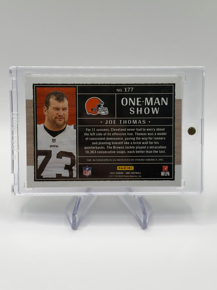 2023 Panini One Joe Thomas One-Man Show Auto /15