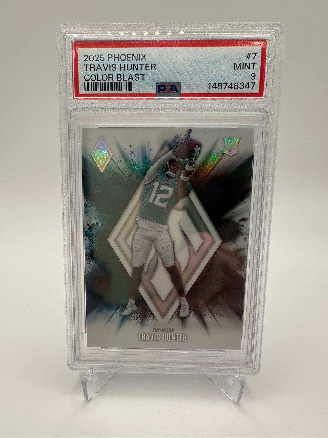 2025 Phoenix Travis Hunter Color Blast #7 PSA 9