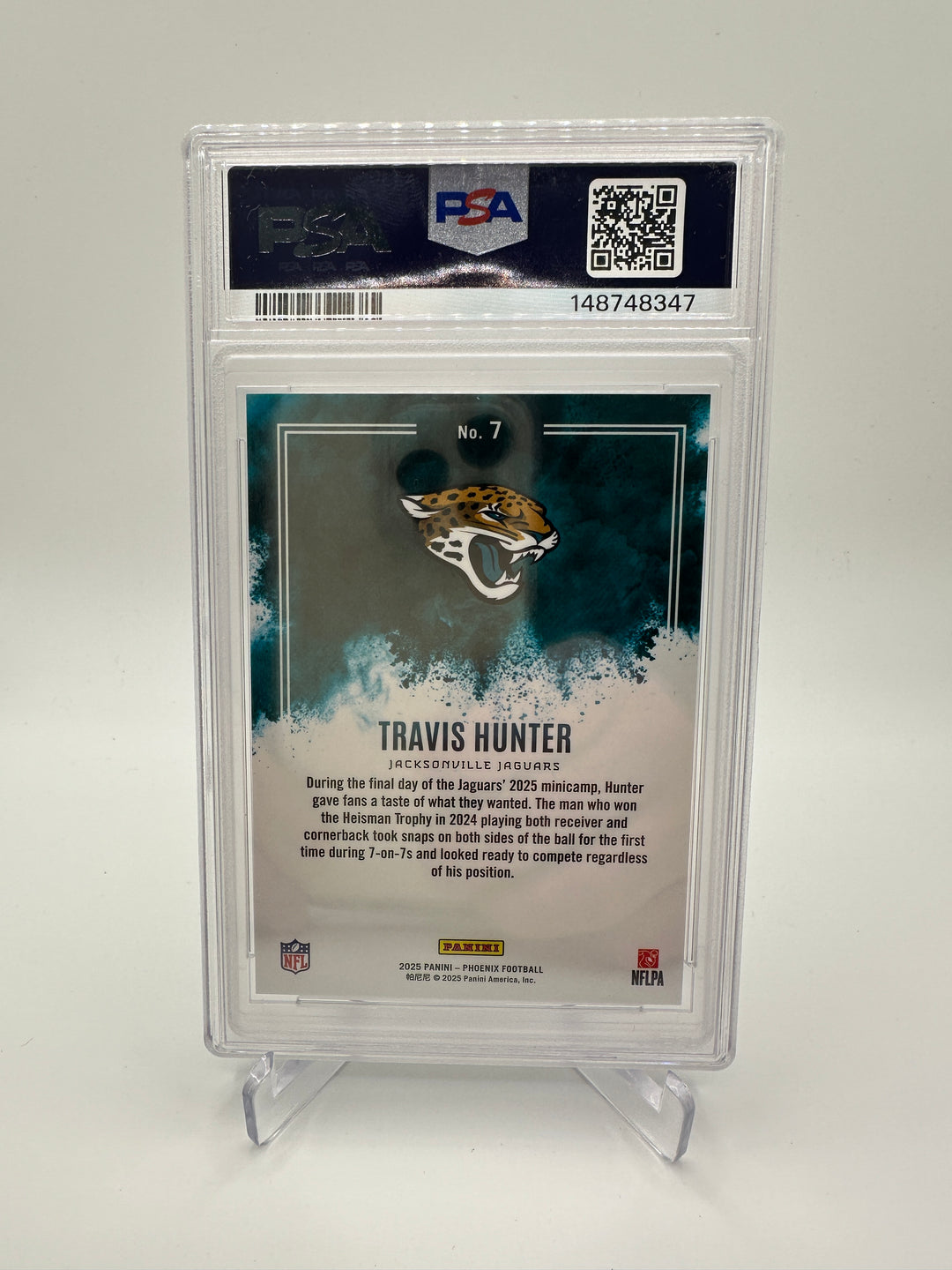2025 Phoenix Travis Hunter Color Blast #7 PSA 9