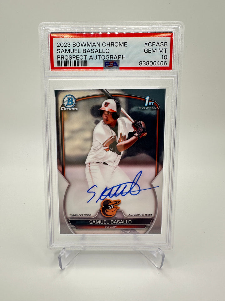 2023 Bowman Chrome Samuel Basallo Auto #CPASB PSA 10