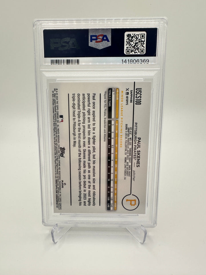 2024 Topps Chrome Update Sapphire Paul Skenes #100 PSA 10