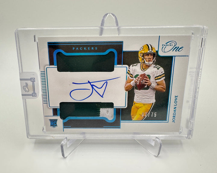 2020 Panini One Football Jordan Love Patch Auto RPA /75