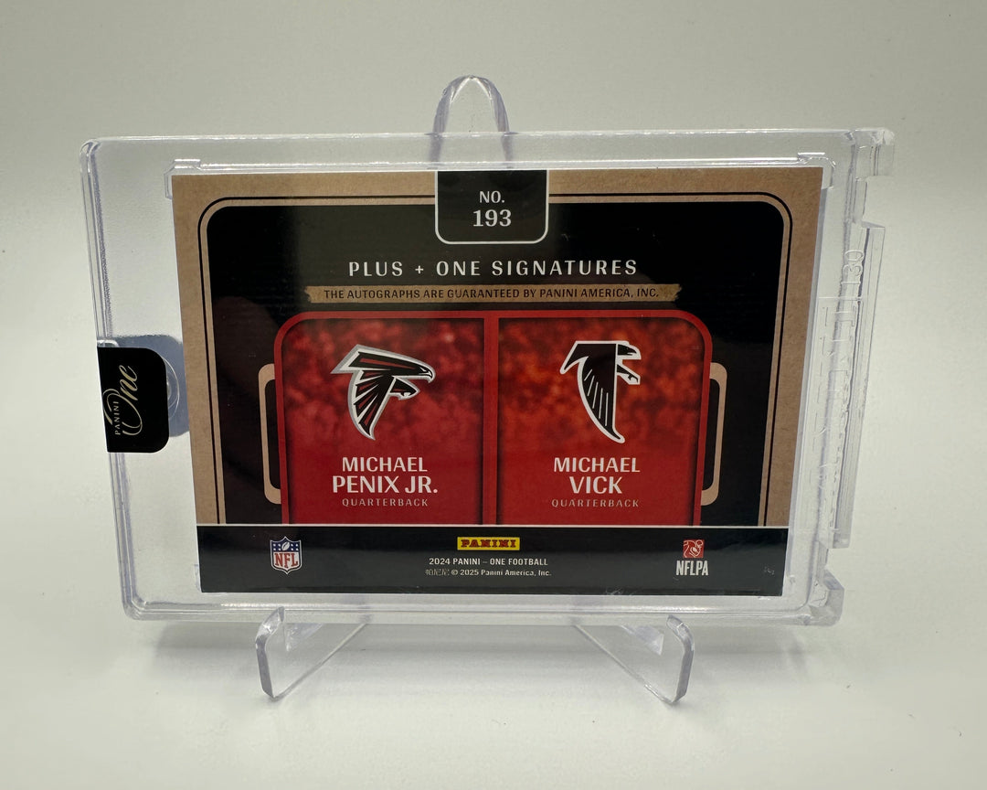 2024 Panini One Football Michael Penix Jr. and Michel Vick Auto /49