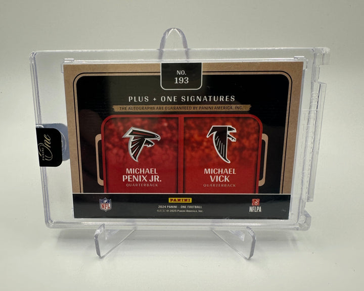 2024 Panini One Football Michael Penix Jr. and Michel Vick Auto /49
