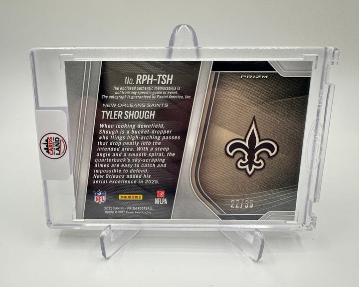 2025 Panini Prizm Tyler Shough Patch Auto RPA /35