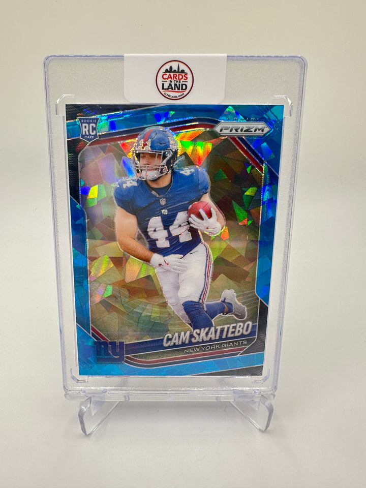 2025 Prizm Cam Skattebo Blue Cracked Ice /99