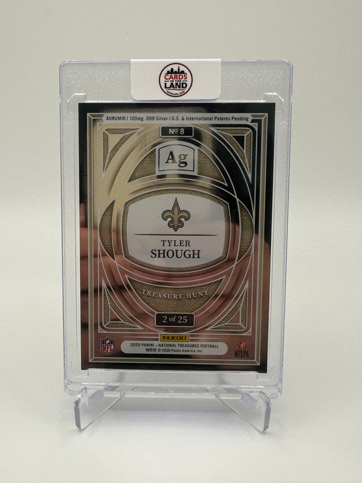 2025 Panini National Treasures Tyler Shough /25 Treasure Hunt