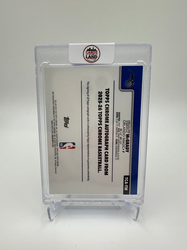 2025 Topps Chrome Tracy McGrady Gold Auto /50