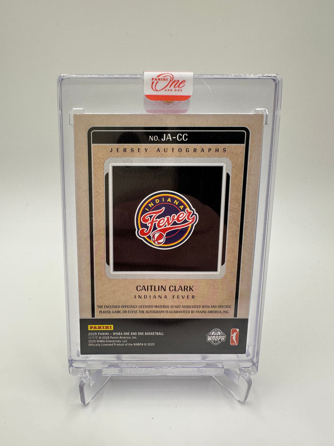 2025 Panini One WNBA Caitlin Clark Patch Auto /99