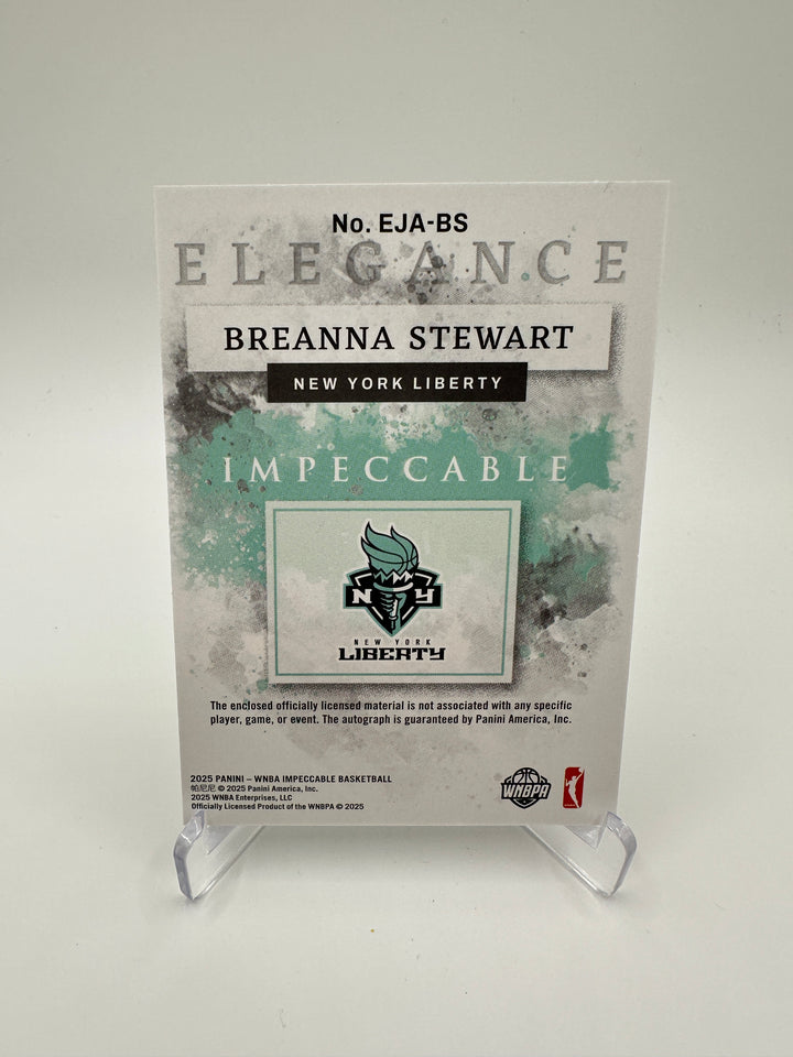 2025 WNBA Impeccable Breanna Stewart Patch Auto /10