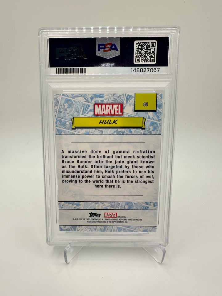 2024 Topps Marvel Sapphire Hulk Green /99 PSA 9