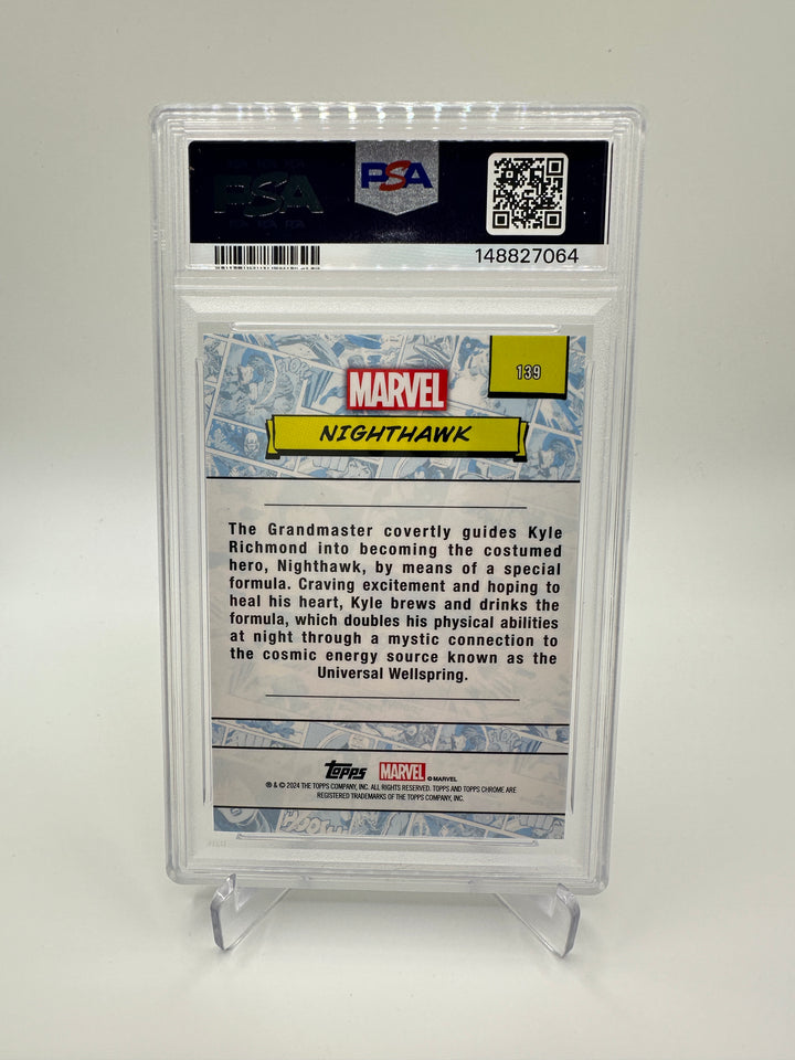 2024 Marvel Sapphire Nighthawk Purple /15 PSA 10