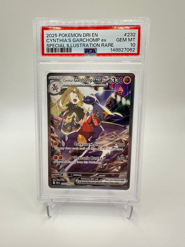 2025 Pokémon Cynthia's Garchomp Special Illustration Rare 232/182 PSA 10