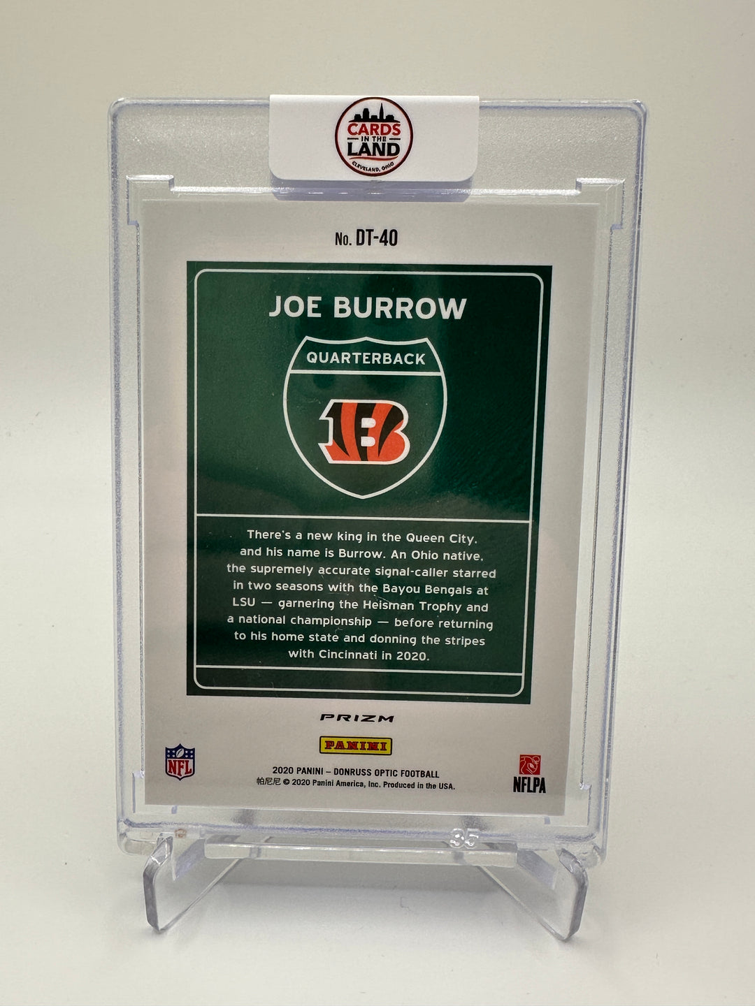 2020 Panini Optic Joe Burrow Downtown #DT-40