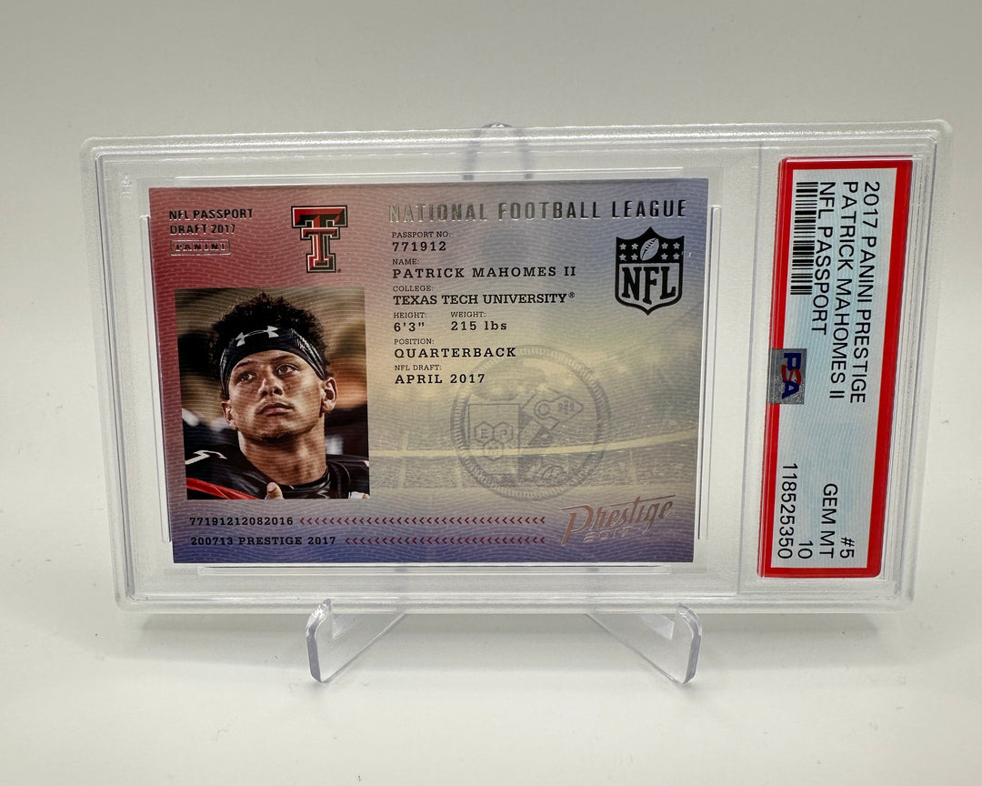 2017 Panini Prestige Patrick Mahomes II NFL Passport #5 PSA 10