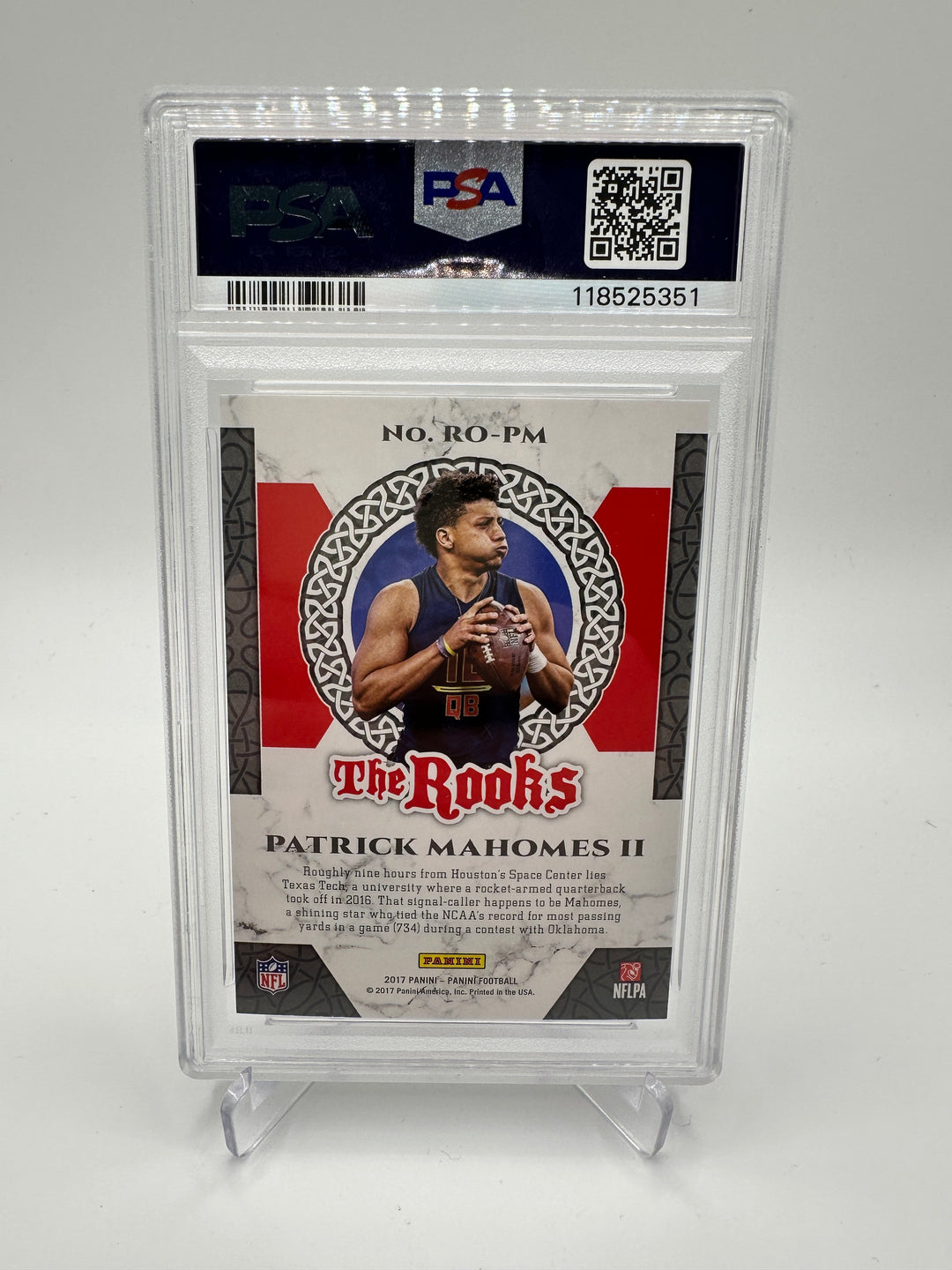 2017 Panini Prestige Patrick Mahomes II The Rooks #RO-PM PSA 9