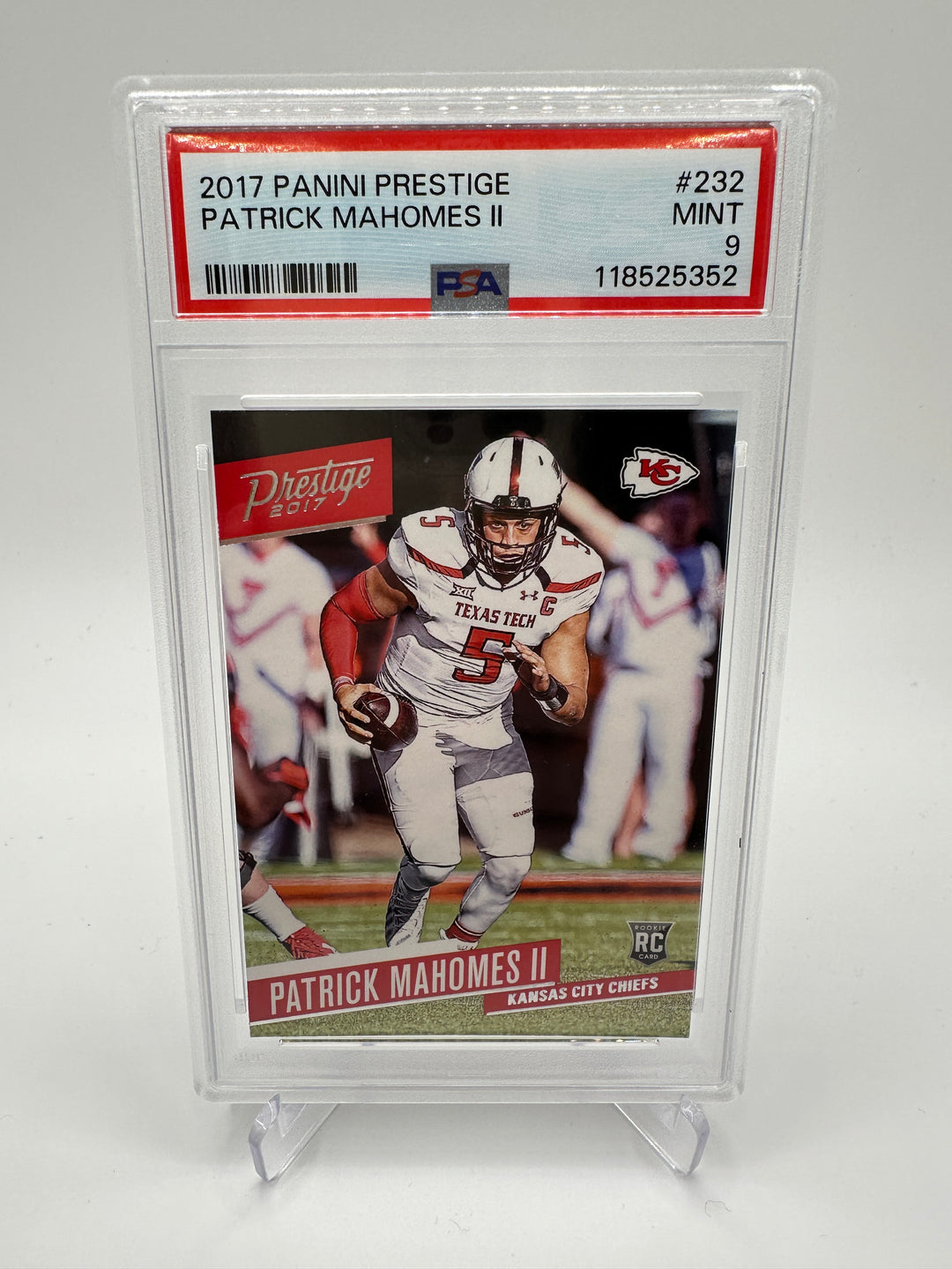 2017 Panini Prestige Patrick Mahomes II #232 PSA 9