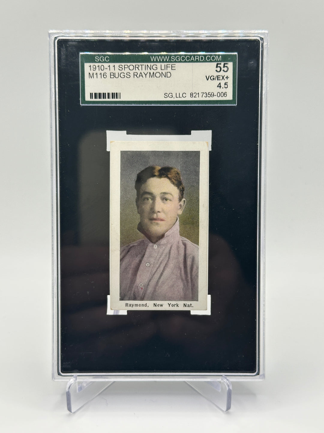 1910-11 M116 Sporting Life Bugs Raymond SGC VG/EX+ 4.5