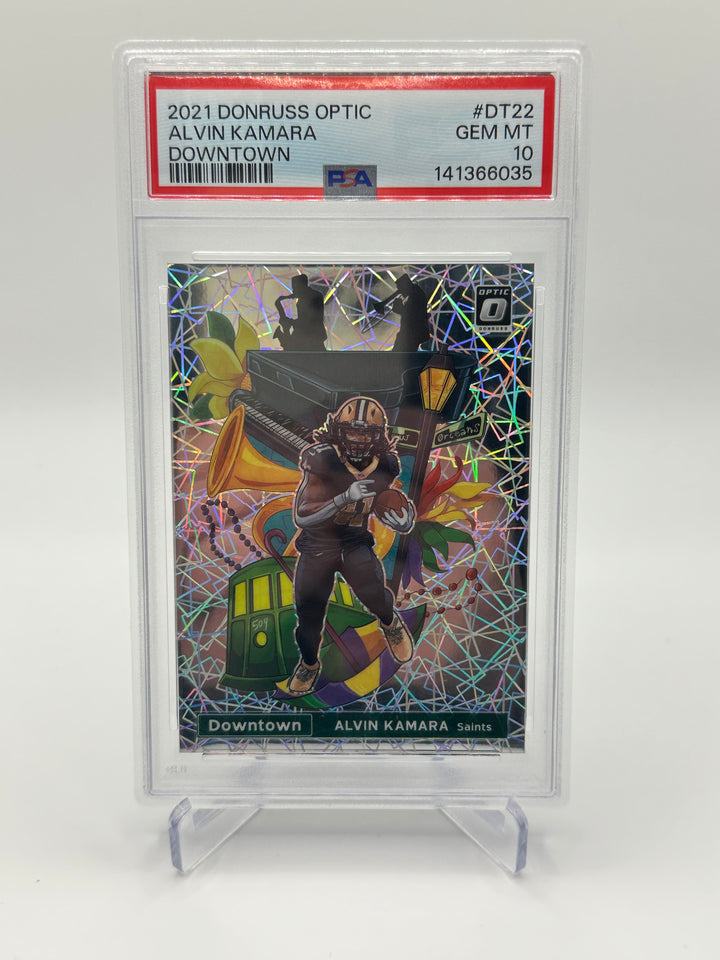 2021 Optic Alvin Kamara Downtown PSA 10