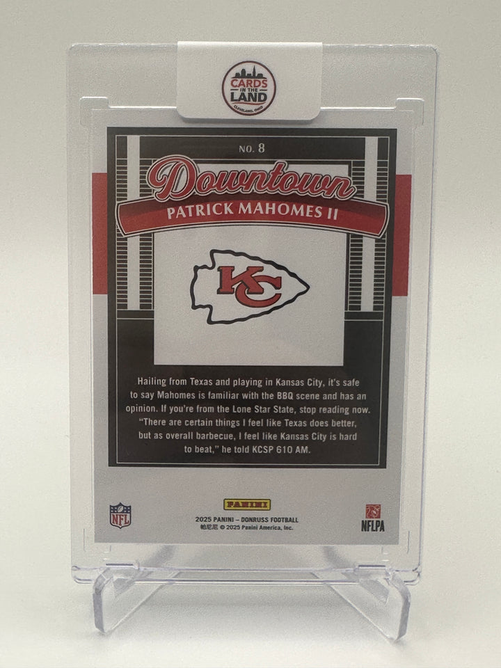 2025 Donruss Patrick Mahomes Downtown #8