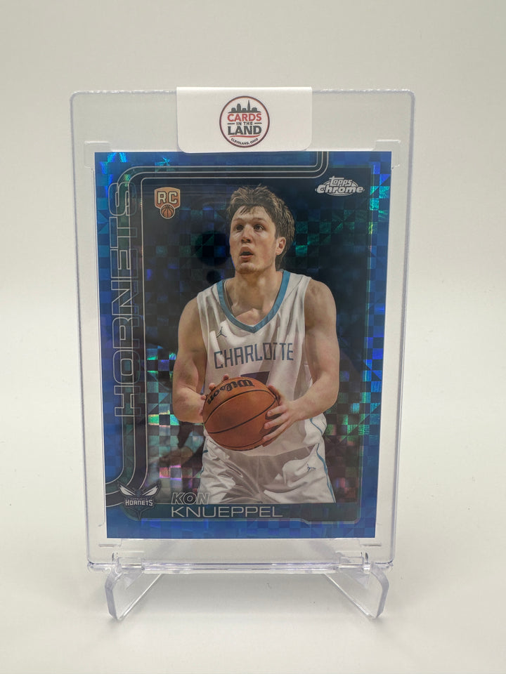 2025-26 Topps Chrome Kon Knuepple Blue X-Fractor #254