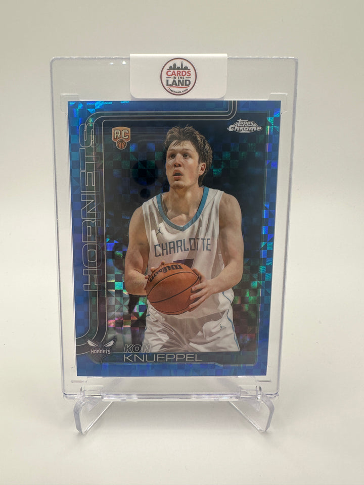 2025-26 Topps Chrome Kon Knuepple Blue X-Fractor #254