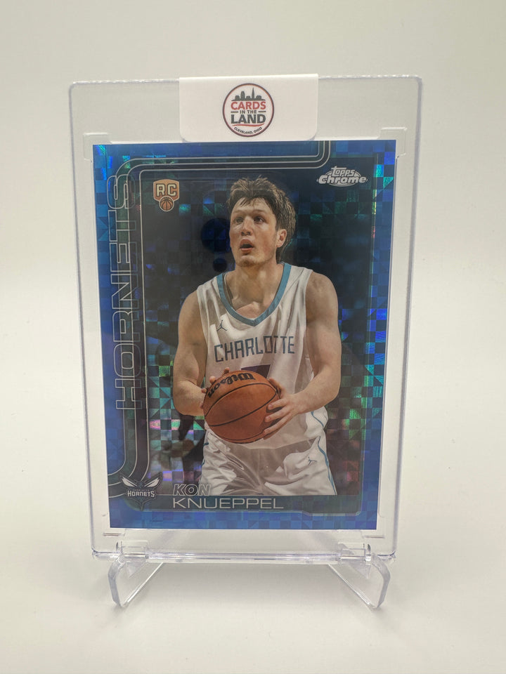 2025-26 Topps Chrome Kon Knuepple Blue X-Fractor #254