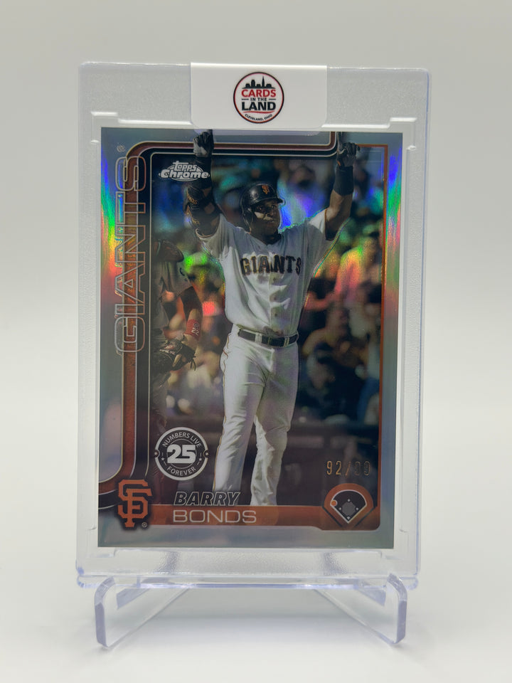 2025 Topps Chrome Barry Bonds Numbers Live Forever /99