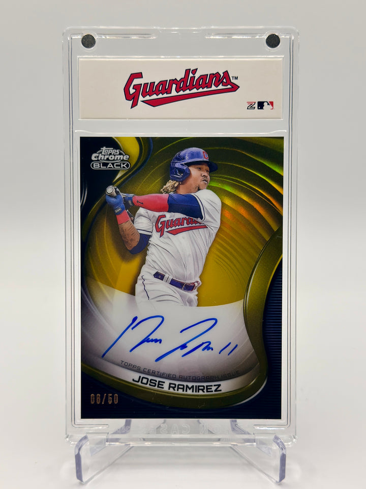 2022 Topps Chrome Black Jose Ramirez Gold Auto /50