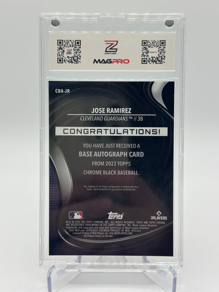 2022 Topps Chrome Black Jose Ramirez Gold Auto /50