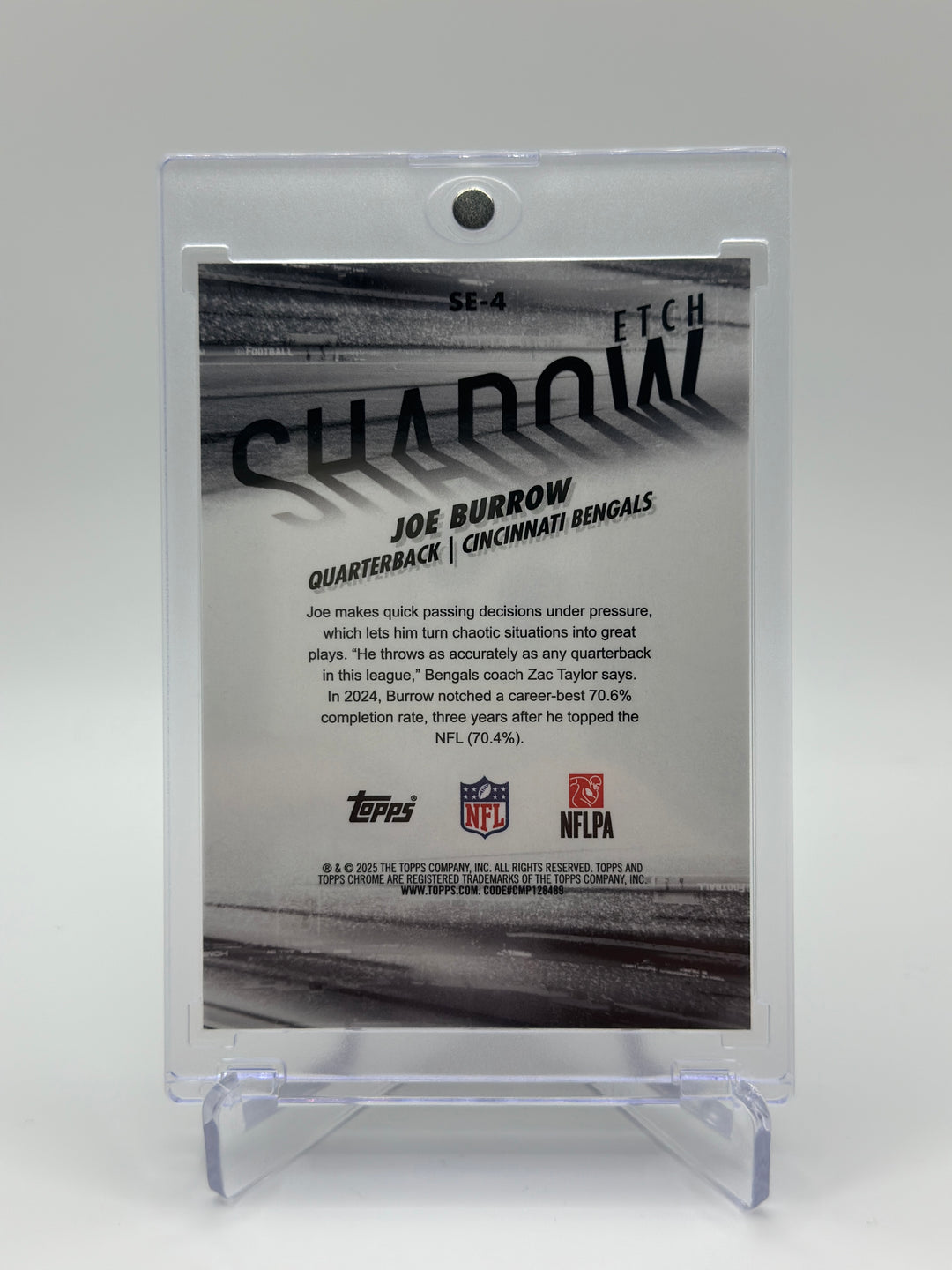 2025 Topps Chrome Joe Burrow Shadow Etch
