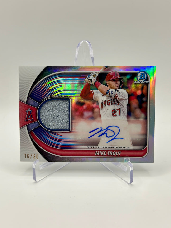 2025 Bowman Chrome Mike Trout Patch Auto /30
