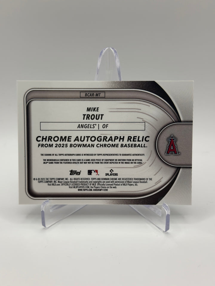 2025 Bowman Chrome Mike Trout Patch Auto /30