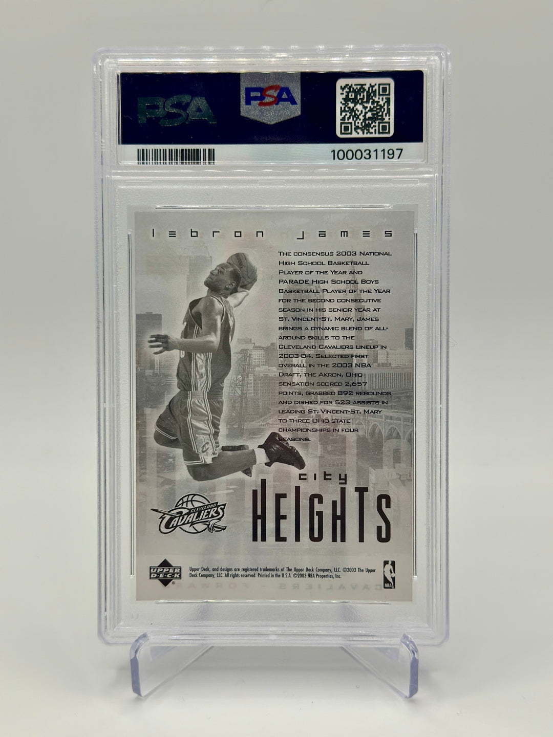 2003 Upper Deck Lebron James Redemption Special PSA 9