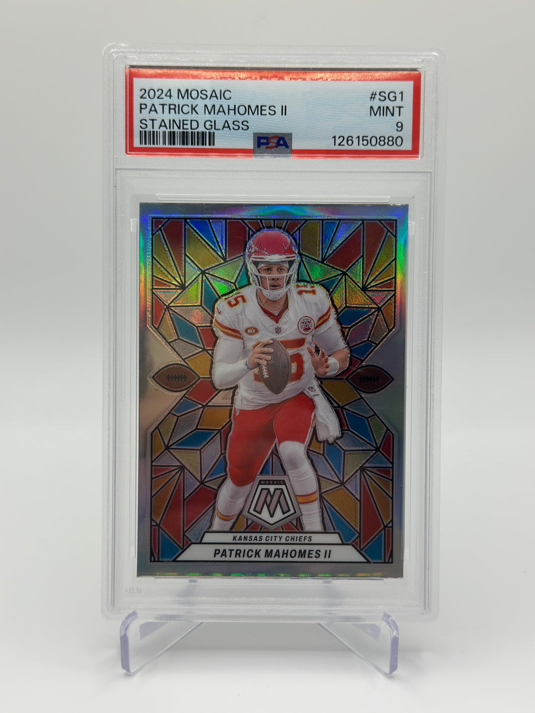 2024 Mosaic Patrick Mahomes Stained Glass PSA 9